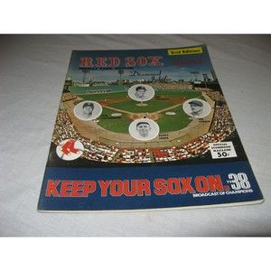 1975 Red Sox Fenway Park 1901-1975 Diamond Jubilee Official Program Ted Williams